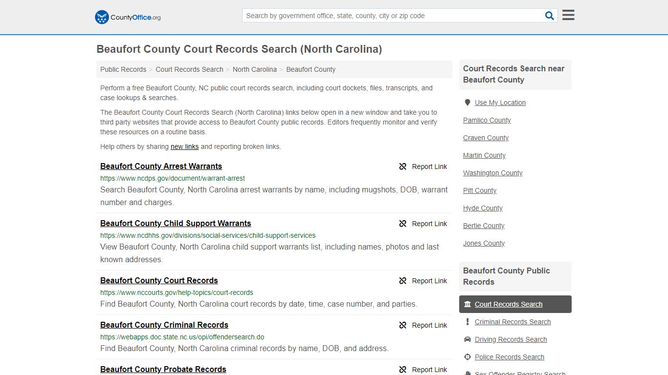Court Records Search - Beaufort County, NC (Adoptions ...