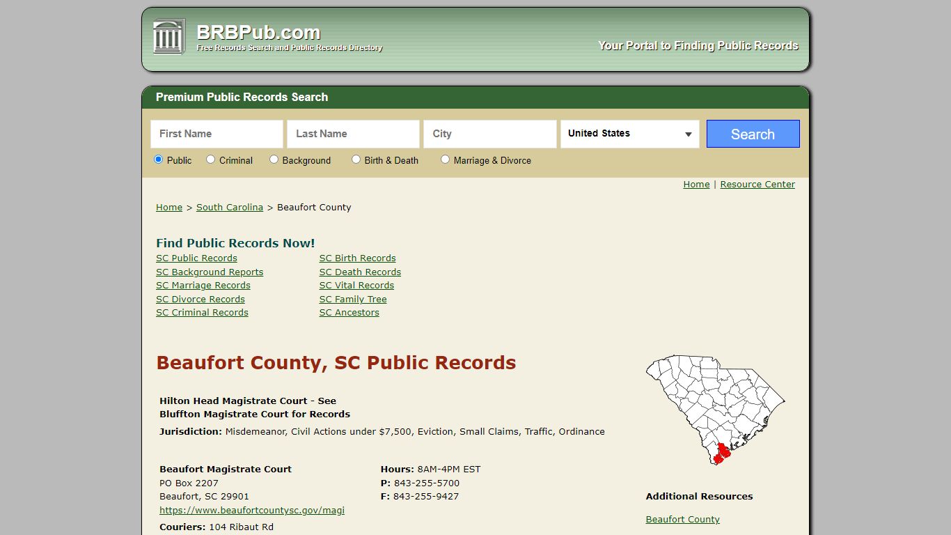 Beaufort County Public Records | Search South Carolina ...