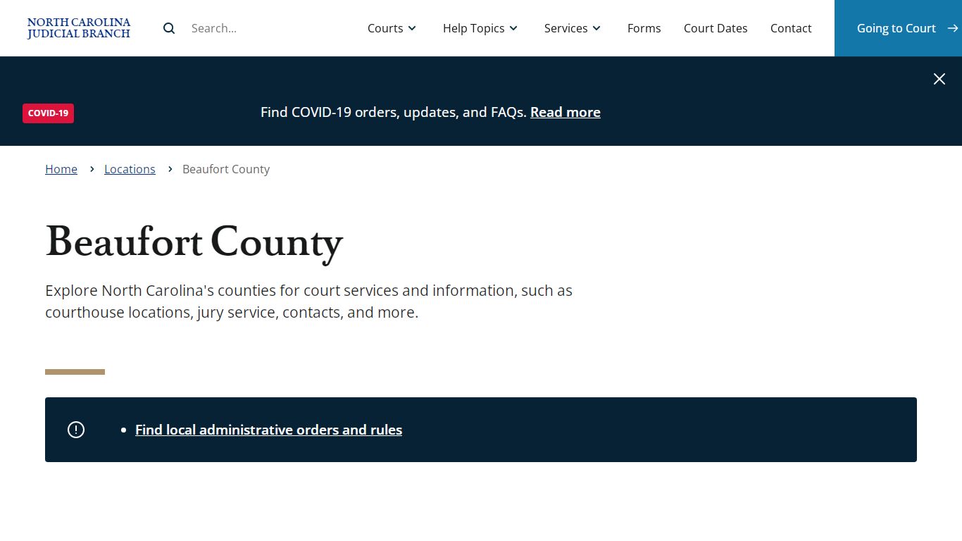 Beaufort County | North Carolina Judicial Branch